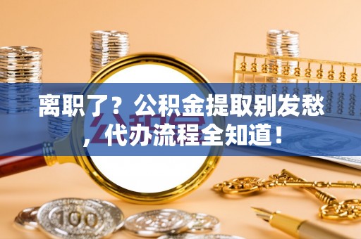 两当离职了？公积金提取别发愁，代办流程全知道！